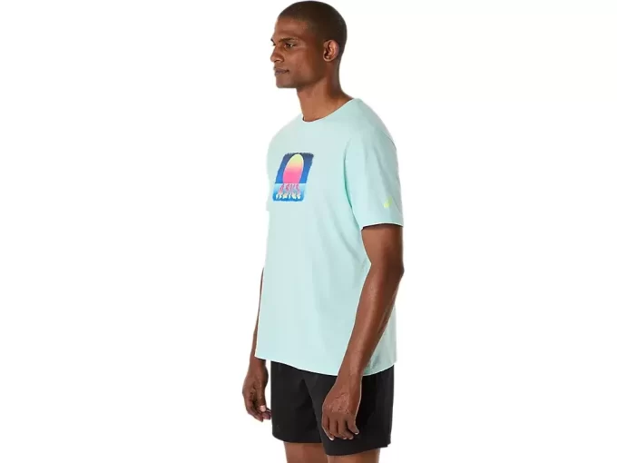 ASICS RETRO SUNSET SHORT SLEEVE TEE ASICS RETRO SUNSET SHORT SLEEVE TEE