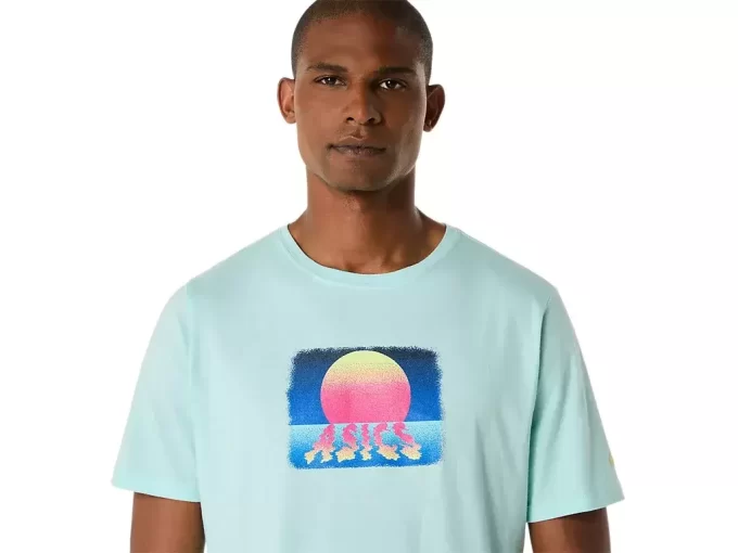 ASICS RETRO SUNSET SHORT SLEEVE TEE ASICS RETRO SUNSET SHORT SLEEVE TEE