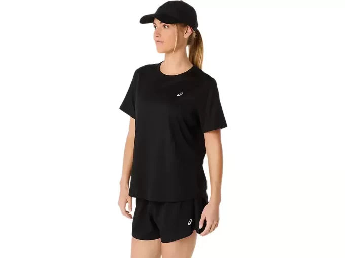 ASICS SILVER SHORT SLEEVE TOP ASICS SILVER SHORT SLEEVE TOP