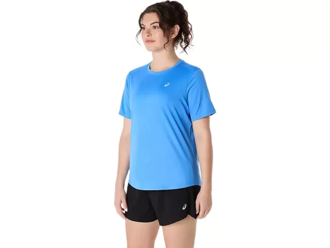 ASICS SILVER SHORT SLEEVE TOP ASICS SILVER SHORT SLEEVE TOP