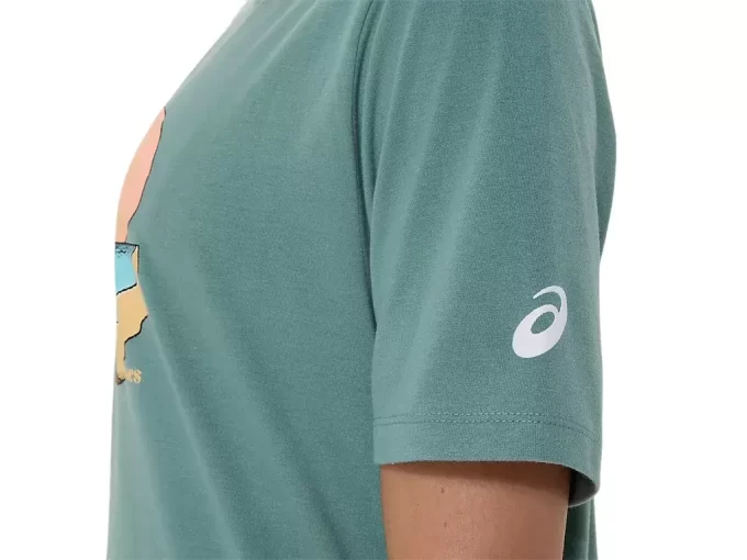 UNISEX ASICS PALM IN THE SUN SHORT SLEEVE TEE UNISEX ASICS PALM IN THE SUN SHORT SLEEVE TEE