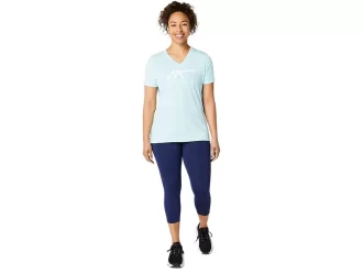 WOMEN’S ASICS STRIPES V-NECK