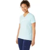 WOMEN’S ASICS STRIPES V-NECK