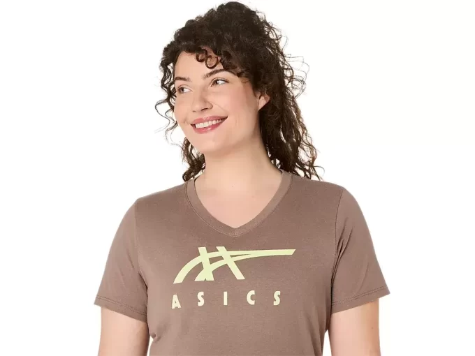 WOMEN’S ASICS STRIPES V-NECK WOMEN’S ASICS STRIPES V-NECK