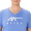 WOMEN’S ASICS STRIPES V-NECK