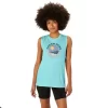 WOMEN’S ASICS SUN IN THE SKY SLOGAN MUSCLE TEE
