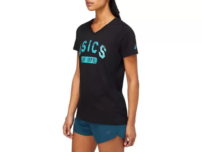 WOMEN’S SHORT SLEEVE EST 1977 V-NECK TEE