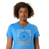 WOMEN’S SUNFLOWER SLOGAN V-NECK